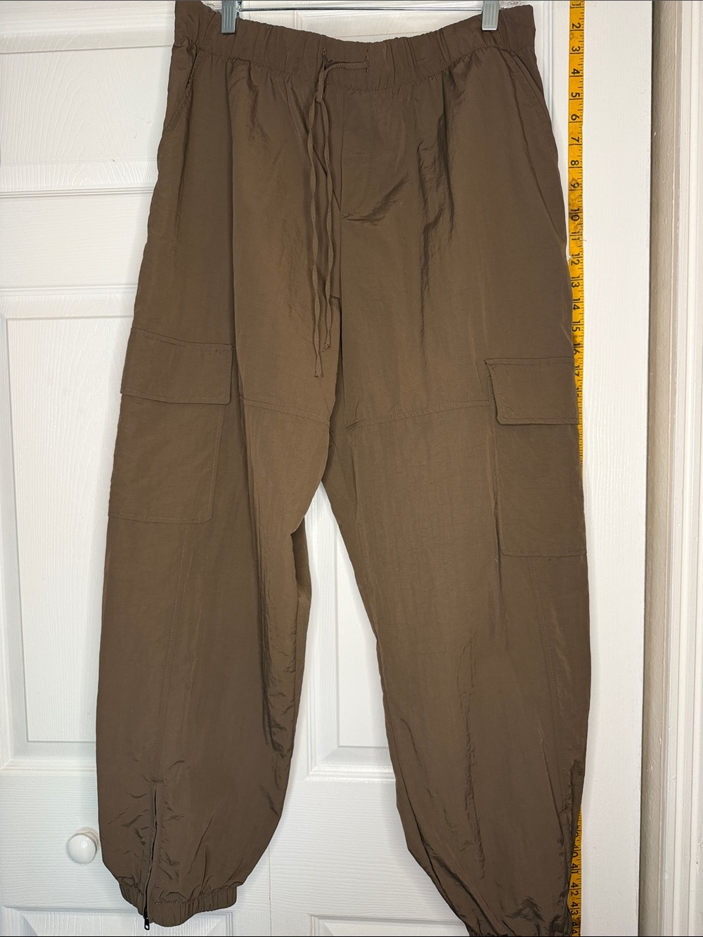 Zara Brown Cargo Jogger Track Pants